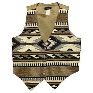 Vintage 90s Crop AZTEC Retro Vest - MEDIUM